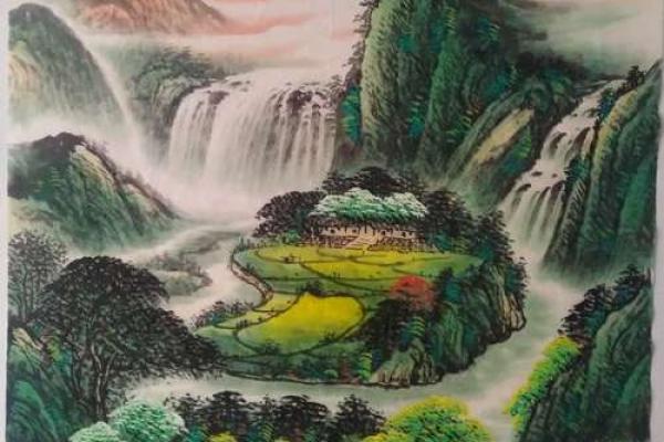 风水国画山水_家里挂聚宝盆山水画真的能改变风水嘛