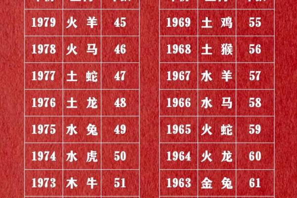 生肖配对表年份岁数