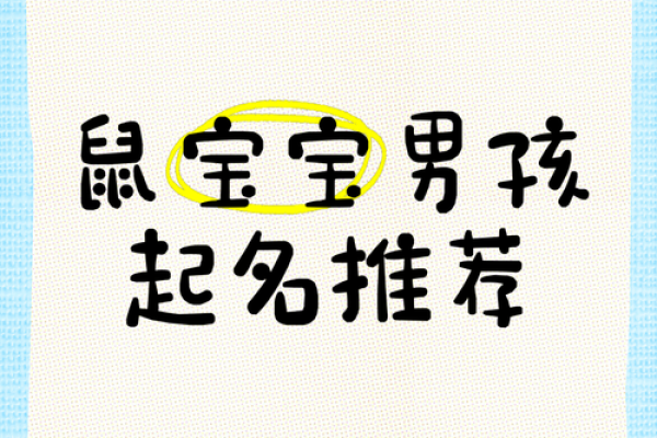 傍晚6点出生的属鼠男孩应该怎么样取名姓名