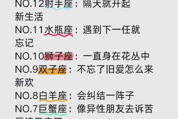 十二星座男对前任和现任的表现