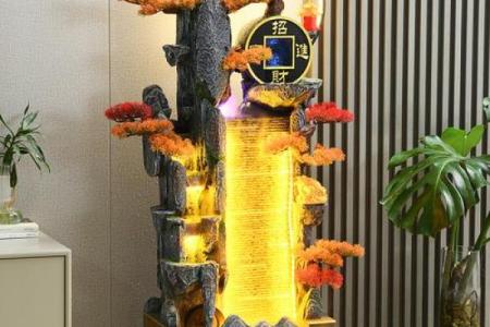 风水摆件：树脂流水喷泉是什么样的-