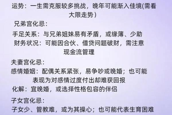 紫薇斗数流年太阳化忌