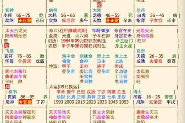 紫微斗数排盘天魁星坐命宫分析,十二宫分析