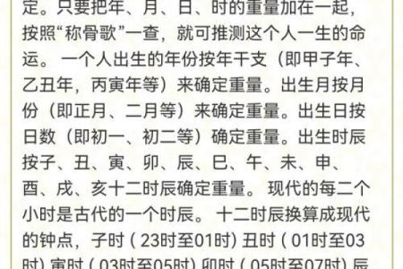 最准称骨算命表