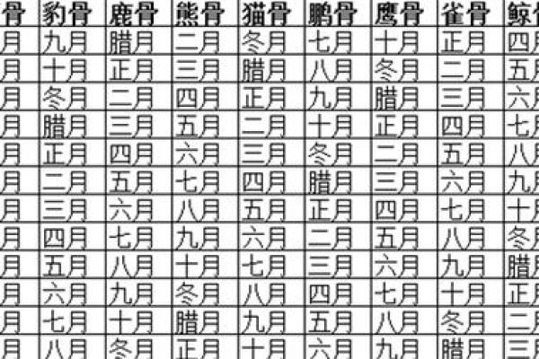 骨骼算命图