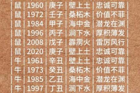 斗数基础第四讲——六十甲子纳音五行