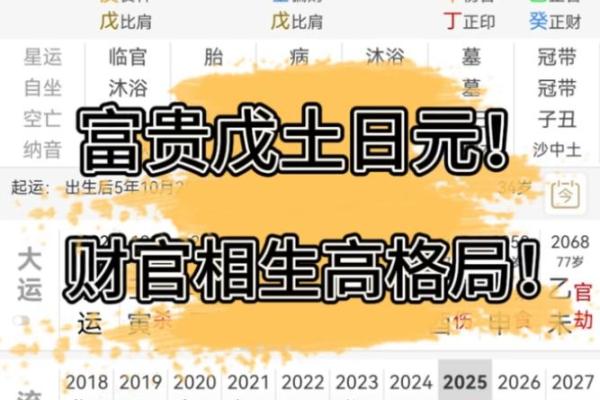 戊戌年出生富贵八字