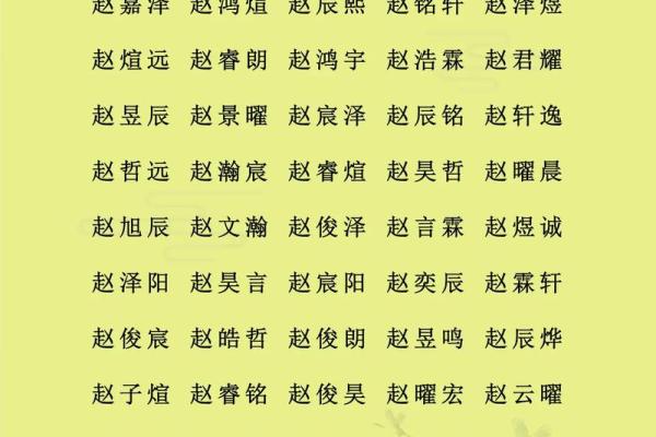 赵字姓名图像配对大全男 赵字好名字？