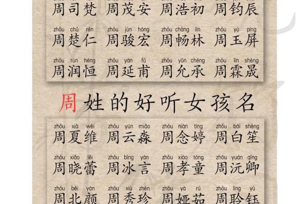 2019年出生的姓周女孩如何起名，宜用什么字姓名