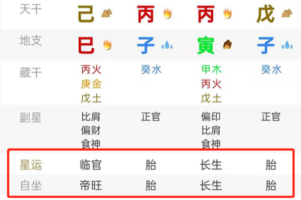 八字星运沐浴