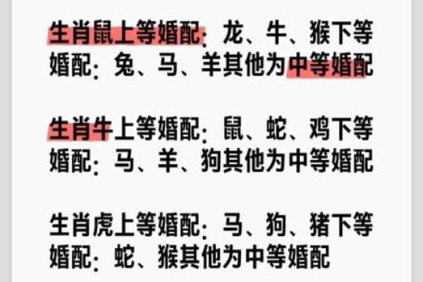 属相婚配十二生肖配对图表，属相婚配十二生肖配对图表图片？