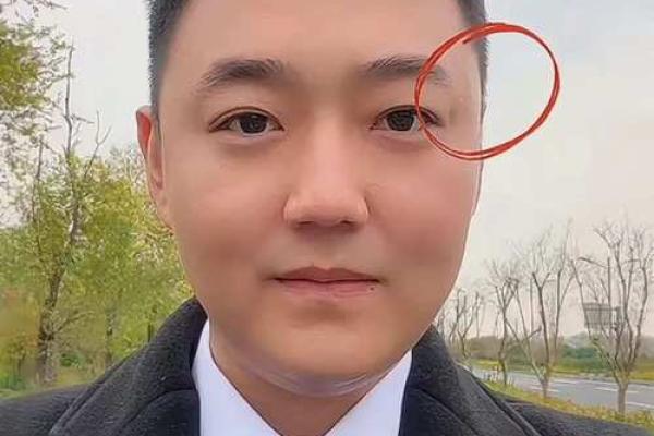 八字眉眉尾下垂的男人