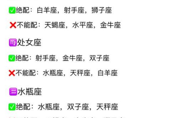 星座配对率表大揭秘：完整排名及性格契合度！